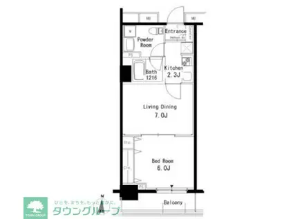 パークアクシス亀戸(1LDK/5階)の間取り写真