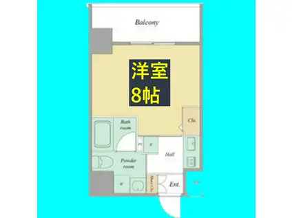 ALATO白壁(1K/10階)の間取り写真