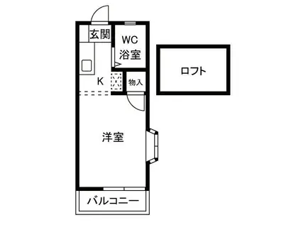 アートハウス桜ヶ丘(ワンルーム/2階)の間取り写真