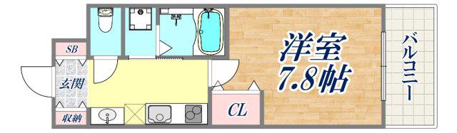 クリアパール垂水(1K/3階)の間取り写真