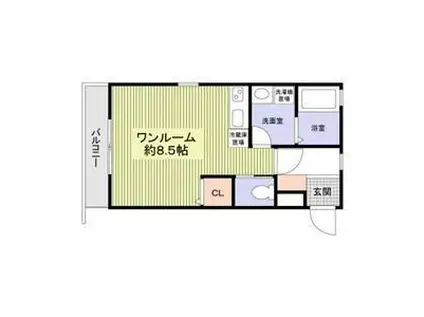 コージー8(ワンルーム/1階)の間取り写真