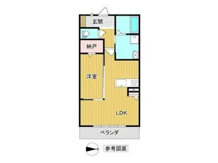 KILELE(1LDK/2階)の間取り写真