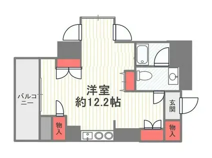 朝日メトロステージ西巣鴨(ワンルーム/9階)の間取り写真