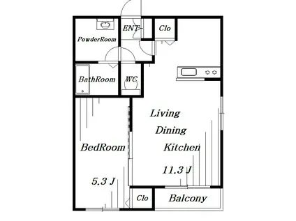 シンシア三番館(1LDK/4階)の間取り写真