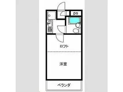 ソワール上柴B(1K/1階)の間取り写真