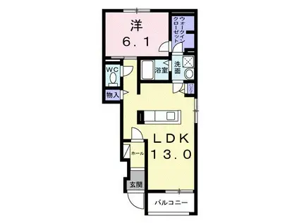 セゾン プロスペレ(1LDK/1階)の間取り写真