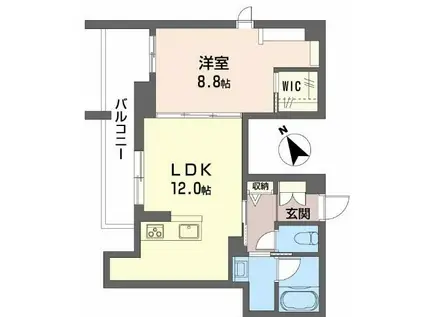 メゾンRUEBRILLER(1LDK/3階)の間取り写真