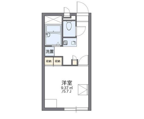 レオパレス大田南館(1K/1階)の間取り写真