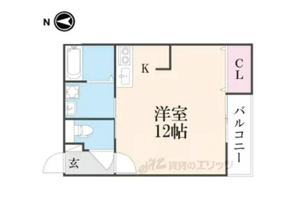 ルミナーレ(ワンルーム/1階)の間取り写真