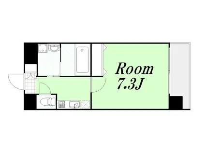 サムティ北梅田VESSEL(1K/2階)の間取り写真