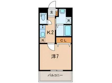 シャトーヴィオレ(1K/3階)の間取り写真