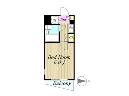 ダイアパレスつきみ野弐番館(1K/3階)の間取り写真