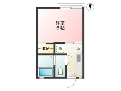 パストラルハイム A棟(1K/1階)の間取り写真