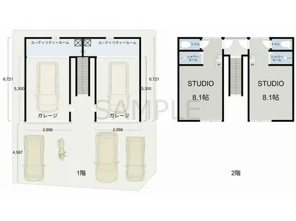 AZTO桶川 A棟(ワンルーム/2階)の間取り写真