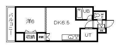 ビッグバーンズマンション旭川(1DK/1階)の間取り写真