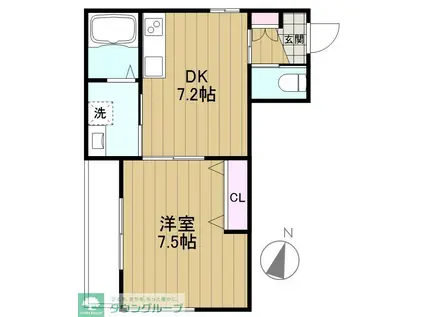 文京区本郷4丁目計画(1DK/2階)の間取り写真
