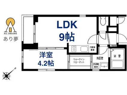 エフパークレジデンス横浜反町(1LDK/5階)の間取り写真