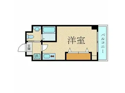 スカイコート両国壱番館(ワンルーム/4階)の間取り写真