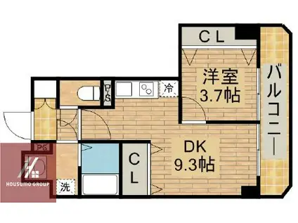 ランドマークシティ梅田東(1DK/3階)の間取り写真