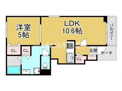 シャルムさくらIII(1LDK/1階)の間取り写真