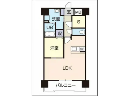 モンテルーチェ千舟町(1SLDK/5階)の間取り写真