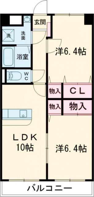 ルミエール名張駅前(2LDK/1階)の間取り写真