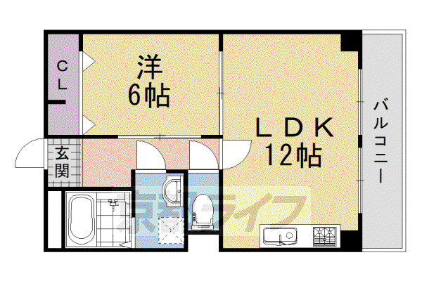 三弘マンション(1LDK/3階)の間取り写真