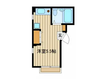 エイチエムビル(ワンルーム/2階)の間取り写真