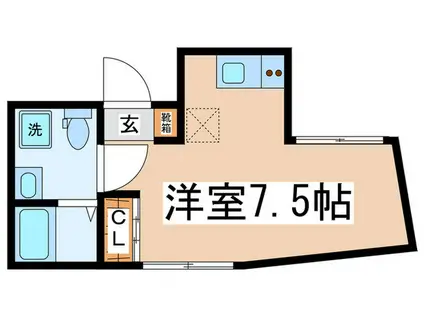 クオリア渋谷本町(ワンルーム/2階)の間取り写真