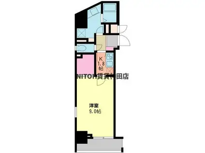 カームステージ内神田(1K/3階)の間取り写真