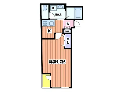 ボス バレーヒル(1K/1階)の間取り写真