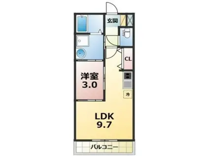 COOKIE(1LDK/2階)の間取り写真