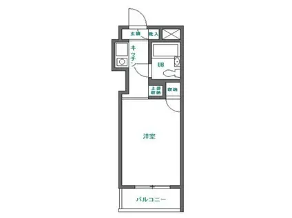 スカイコート宮崎台(ワンルーム/2階)の間取り写真
