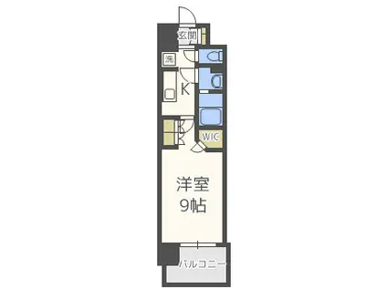 コンフォリア阿波座(1K/4階)の間取り写真