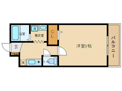 クレパレス1(1K/1階)の間取り写真