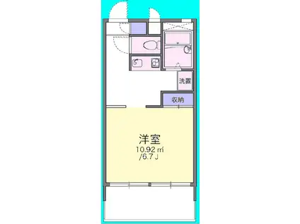 ＪＲ播但線 仁豊野駅 徒歩14分 2階建 築28年(1K/2階)の間取り写真