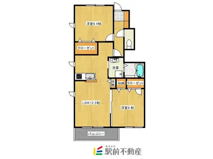 アトレ和泉II E棟(2LDK/1階)の間取り写真