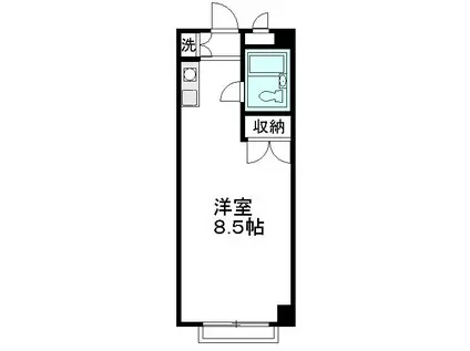 ドゥボナー(ワンルーム/2階)の間取り写真