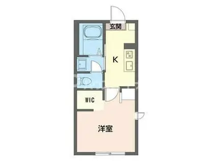 ポートシャイン(1K/1階)の間取り写真