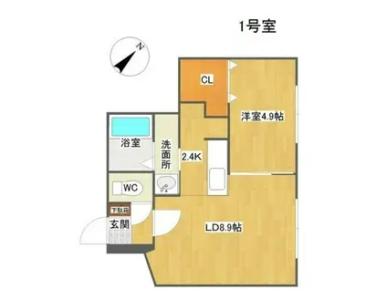 FRONTIER(1LDK/5階)の間取り写真