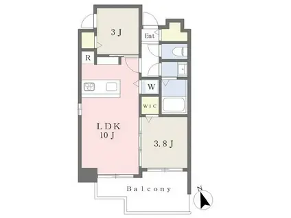 CASA VISTA ASATO(2LDK/2階)の間取り写真