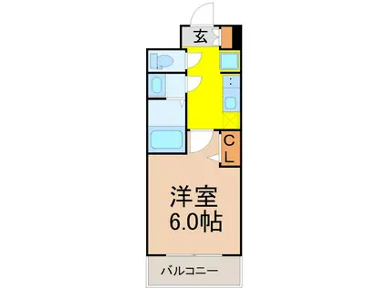 メイクスアート新栄III(1K/9階)の間取り写真