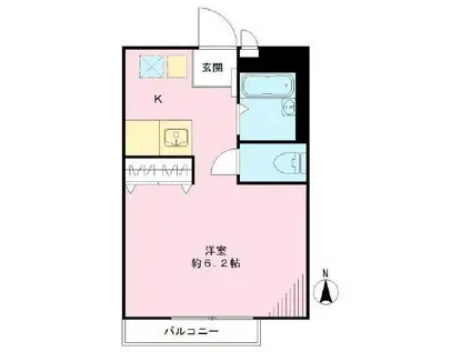 カトル・セゾン(1K/1階)の間取り写真