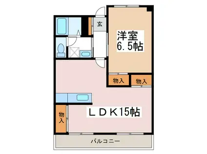 庄内コーポ(1LDK/4階)の間取り写真