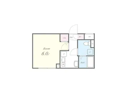 FLレジデンス神宮御苑(1K/3階)の間取り写真