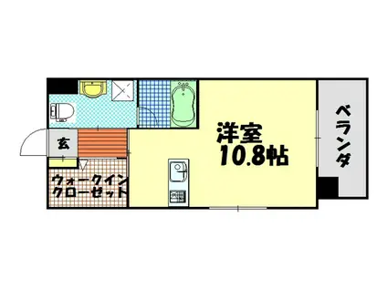 DER GLANZ.Y2(ワンルーム/9階)の間取り写真