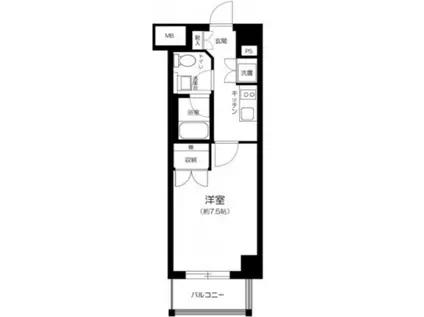 LAアース西小山(1K/3階)の間取り写真