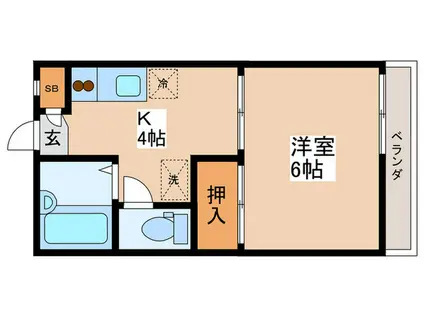 サンライフ壱番館(1K/1階)の間取り写真