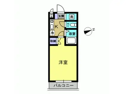 MT.Fきしゃば(1K/3階)の間取り写真