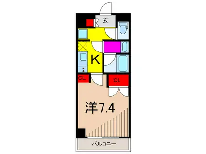 AZEST亀有III(1K/1階)の間取り写真